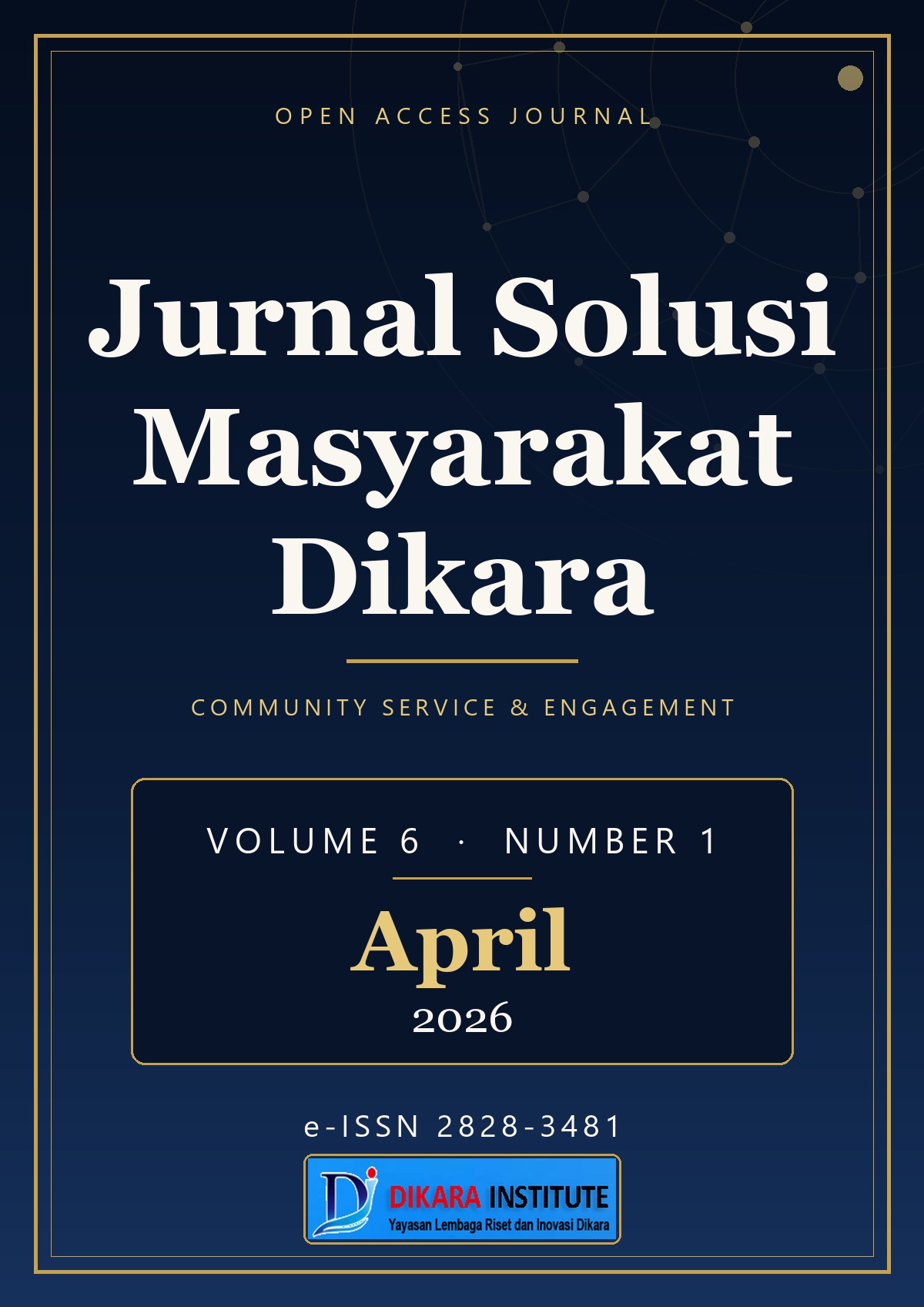 Cover of Jurnal Solusi Masyarakat Dikara, Volume 6 Number 1, April 2026